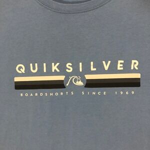 Quiksilver Boardshorts Since 1969 Blue Cotton T Shirt Men's Size L